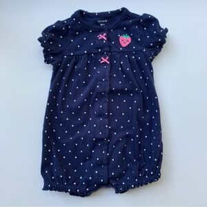 3/$10 CARTERS Baby girl romper 9m